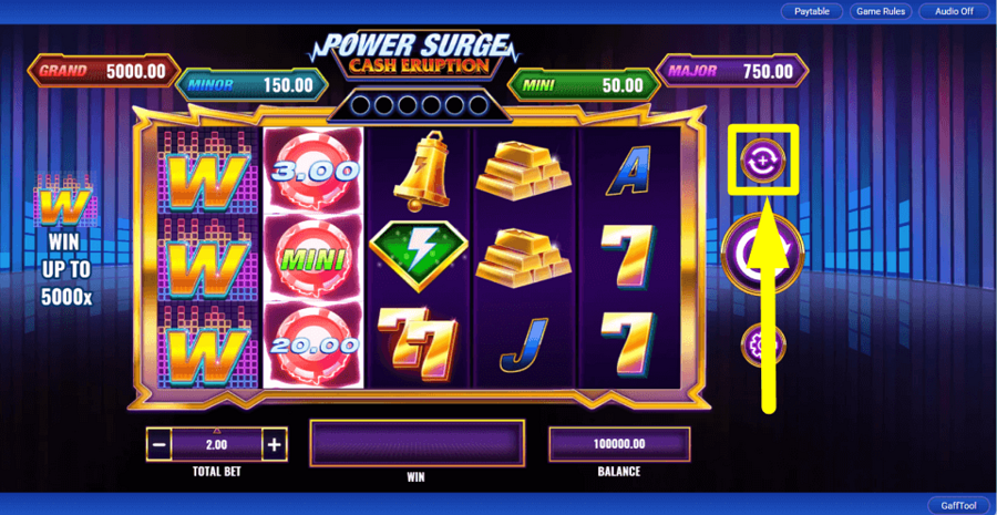Cash Eruption Power Surge Autoplay Feature