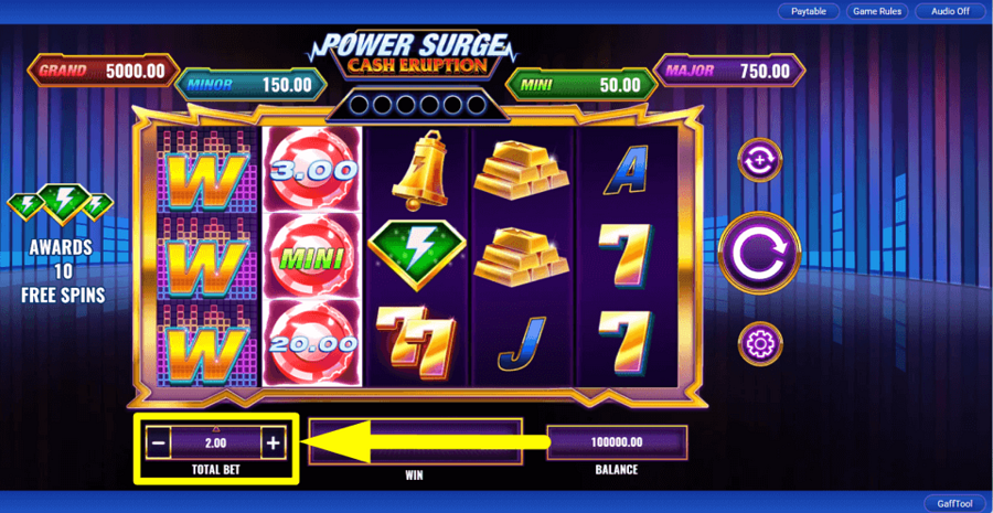 Cash Eruption Power Surge Bet Value
