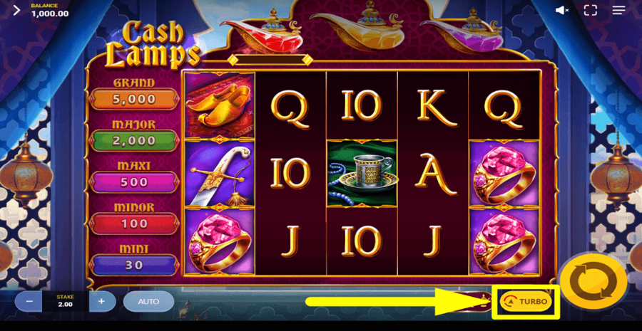 Cash Lamps Turbo Feature