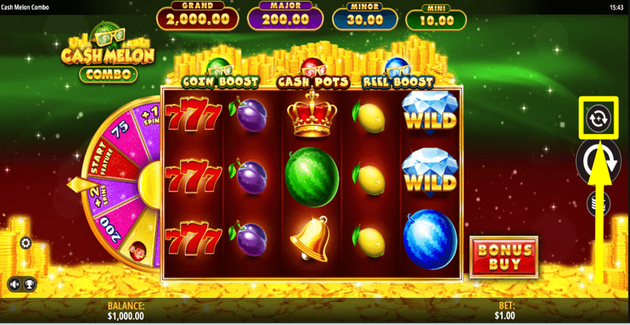 Cash Melon Combo Autoplay Feature