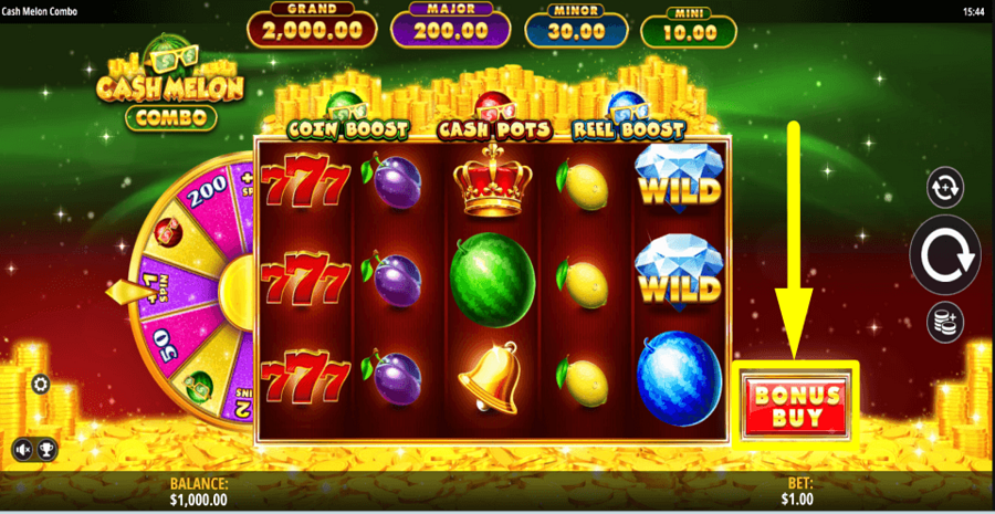 Cash Melon Combo Buy Feature