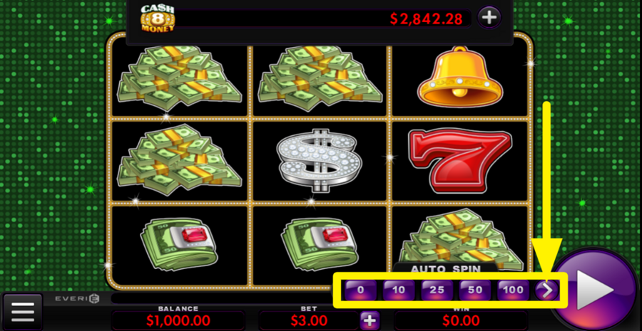 Cash Money Autoplay Feature