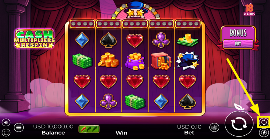 Cash Multipliers Respin Autoplay