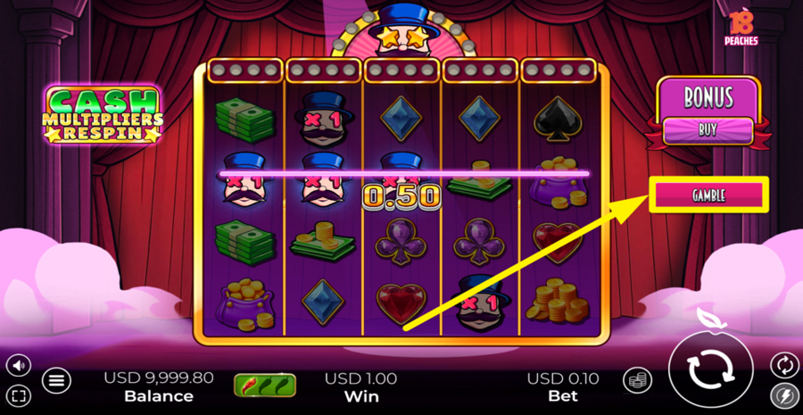 Cash Multipliers Respin Gamble