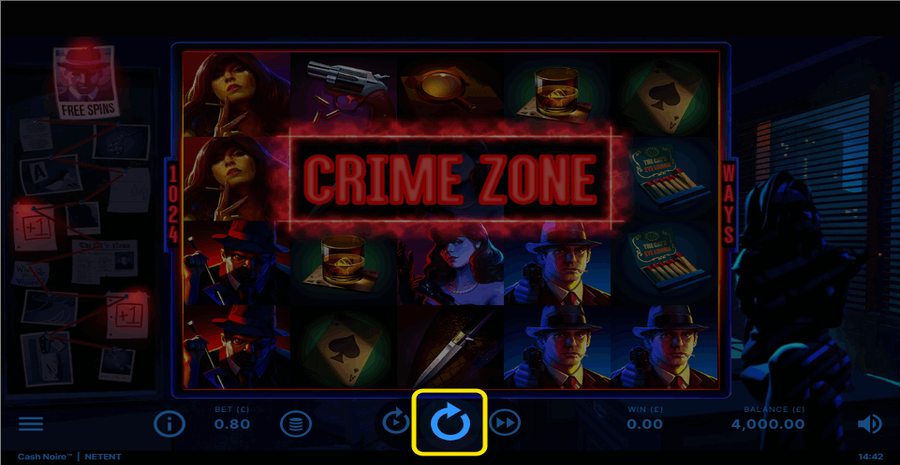 Cash Noire Spin Button