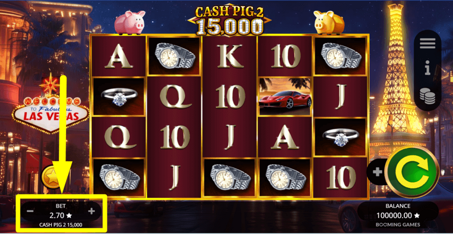 Cash Pig 2 15000 Bet Value