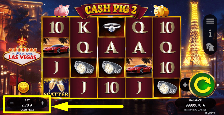 Cash Pig 2 Bet Value