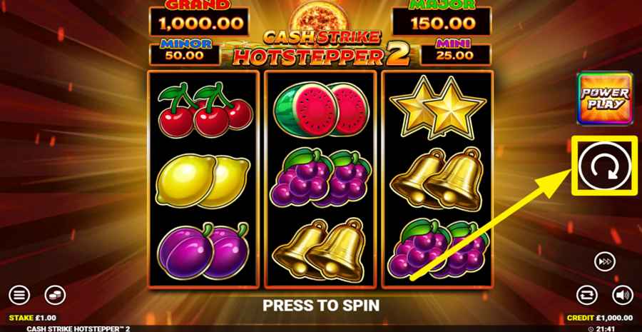 Cash Strike Hotstepper 2 Spin