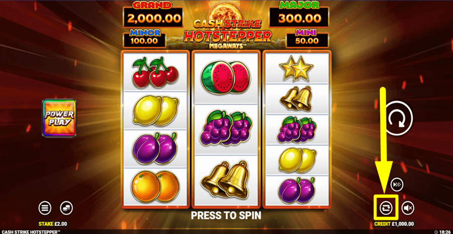 Cash Strike Hotstepper Autoplay Feature