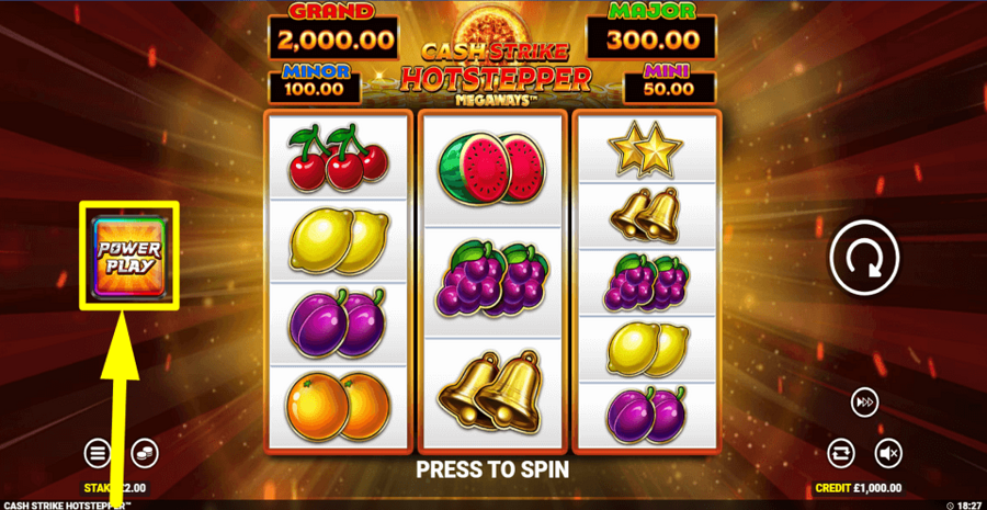 Cash Strike Hotstepper Power Play Feature