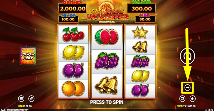 Cash Strike Hotstepper Turbo Feature