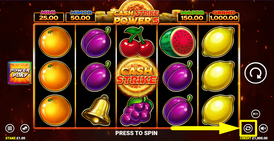 Cash Strike Power 5 Autoplay Feature