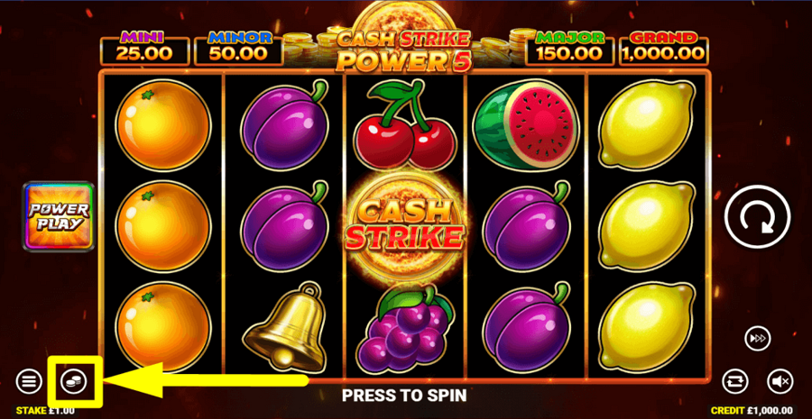Cash Strike Power 5 Bet Value