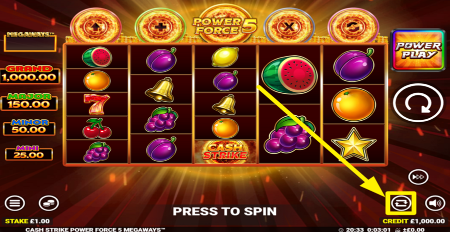 Cash Strike Power Force 5 Megaways Autoplay