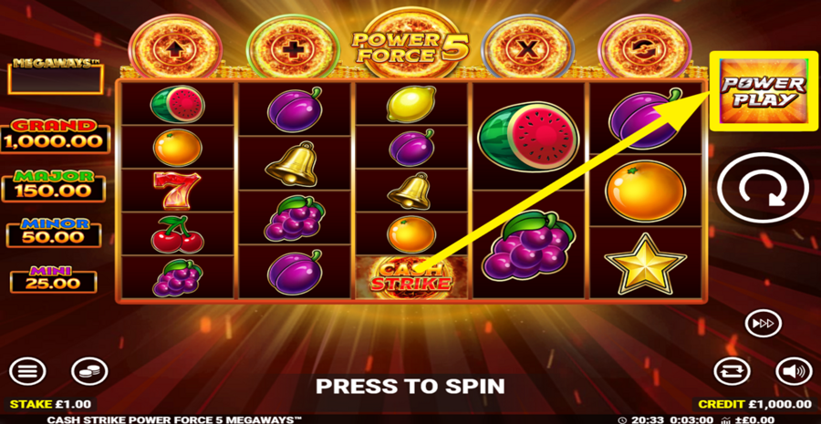 Cash Strike Power Force 5 Megaways Powerplay