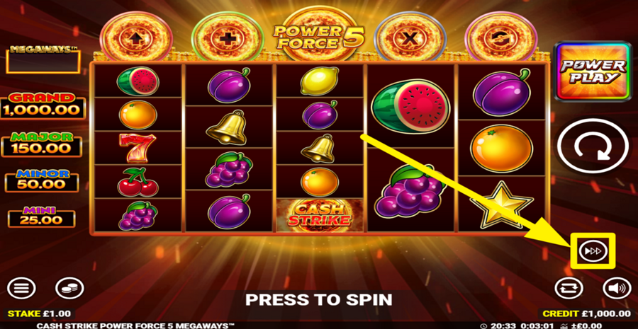 Cash Strike Power Force 5 Megaways Turbo