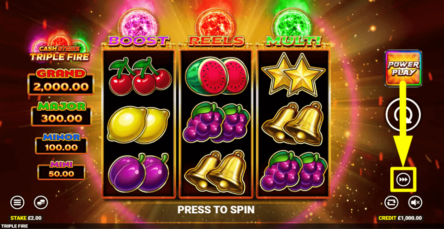 Cash Strike Triple Fire Turbo Feature