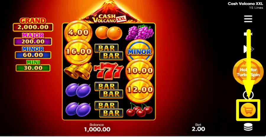 Cash Volcano Xxl Hold And Win 3x5 Buy Feature