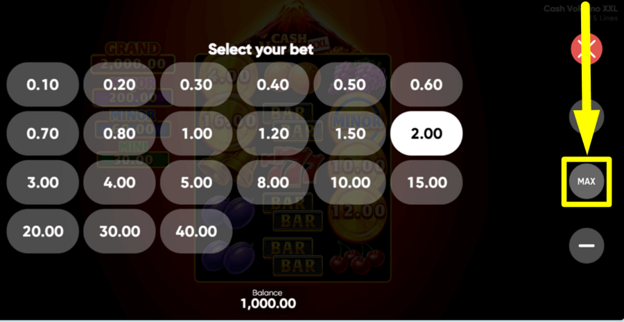 Cash Volcano Xxl Hold And Win 3x5 Max Button