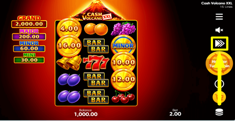 Cash Volcano Xxl Hold And Win 3x5 Turbo Feature