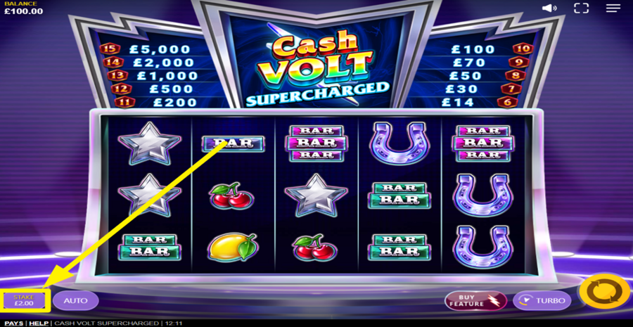Cash Volt Supercharged Adjust Bet