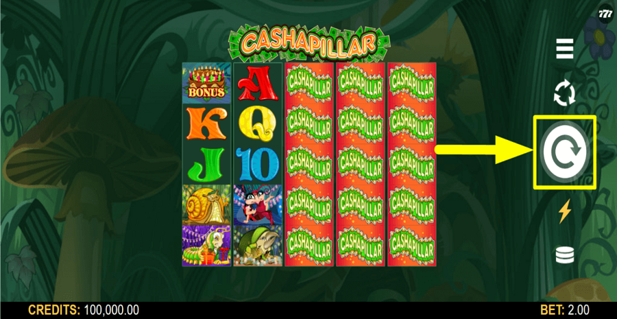 Cashapillar Spin Button