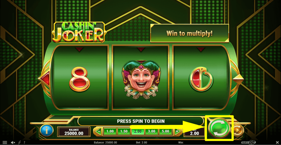 Cashin Joker Spin Button