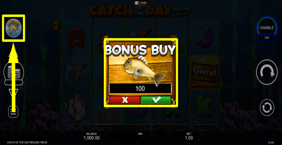 Catch Of The Day Reeling Em In Bonus Buy Feature