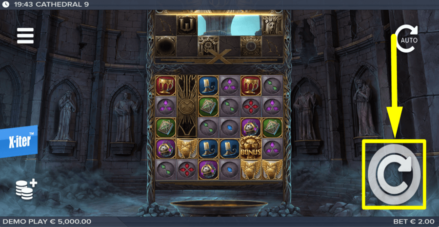 Cathedral 9 Spin Button