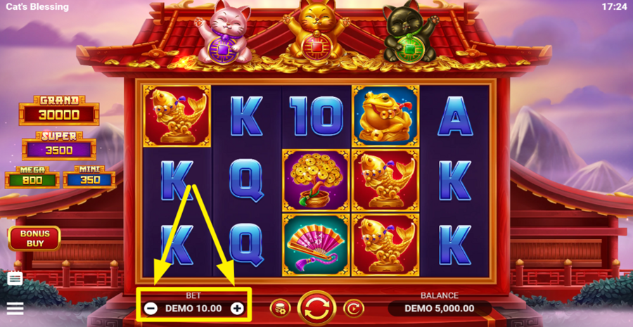 Cats Blessing Adjust Bet