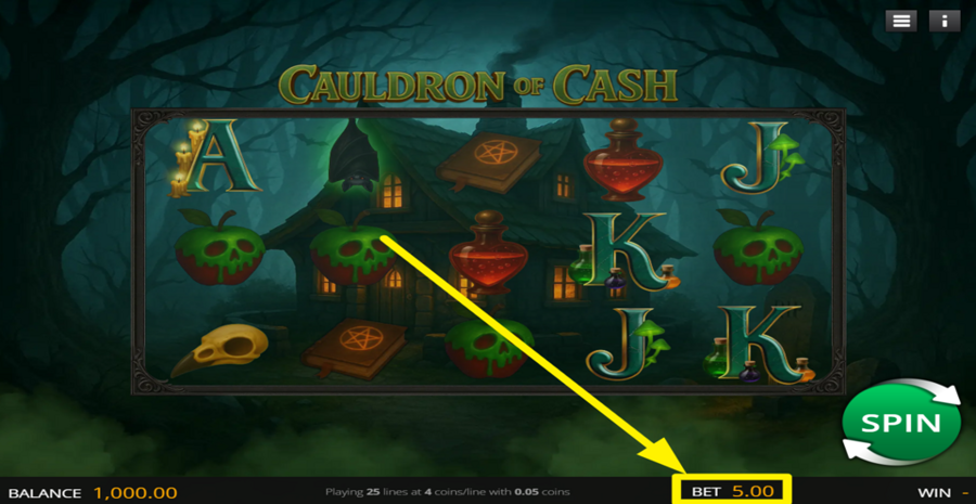 Cauldron Of Cash Adjust Bet