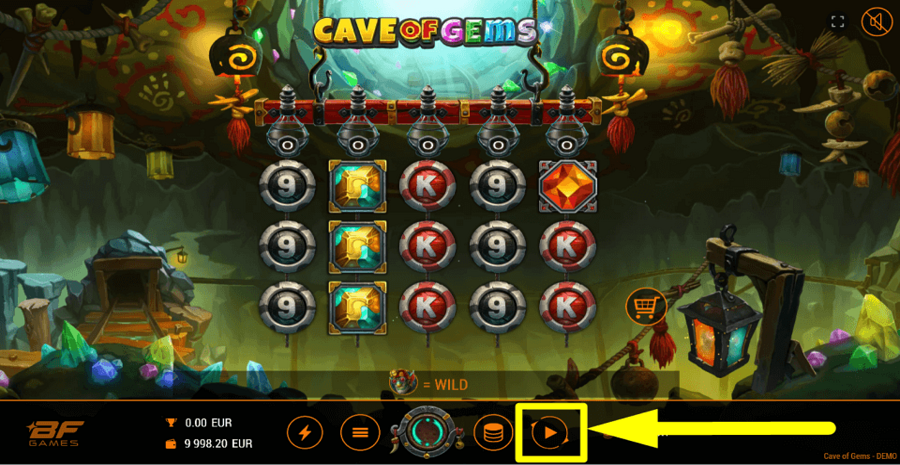 Cave Of Gems Autoplay Feature