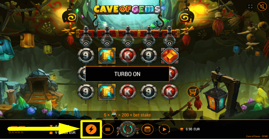 Cave Of Gems Turbo Feature