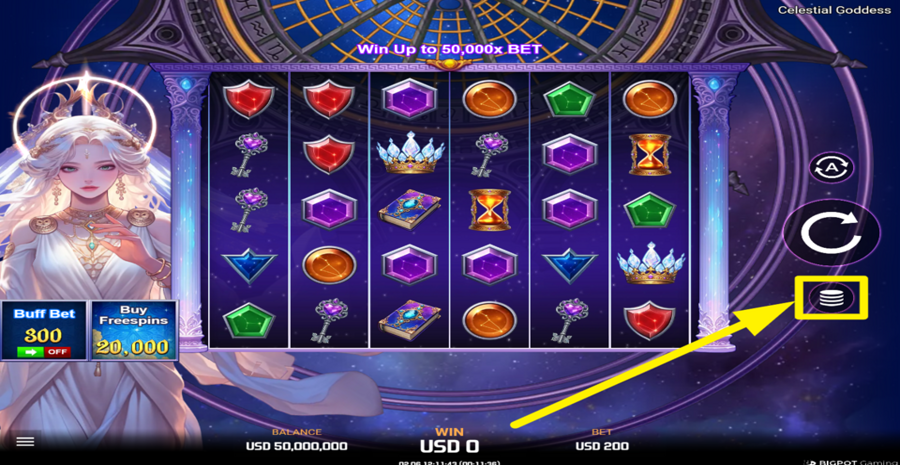 Celestial Goddess Adjust Bet