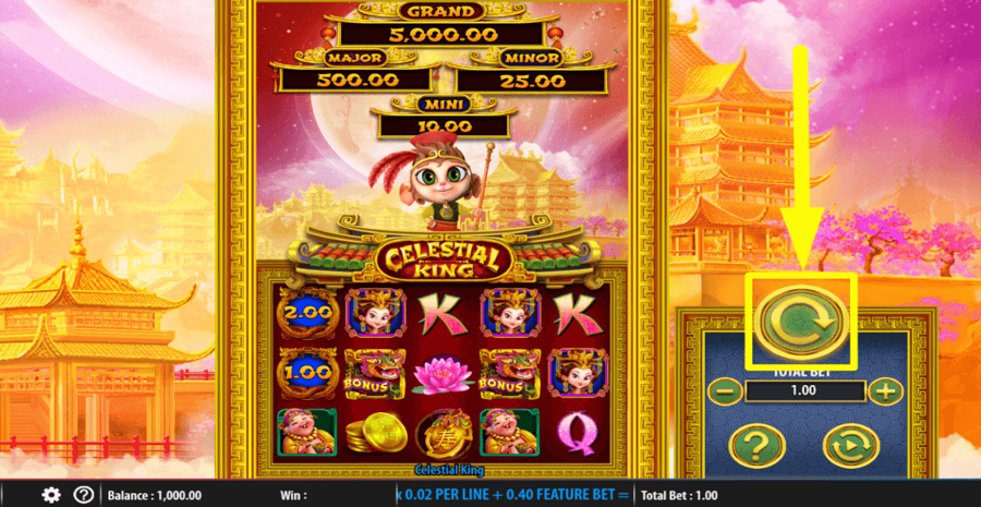 Celestial King Spin Button