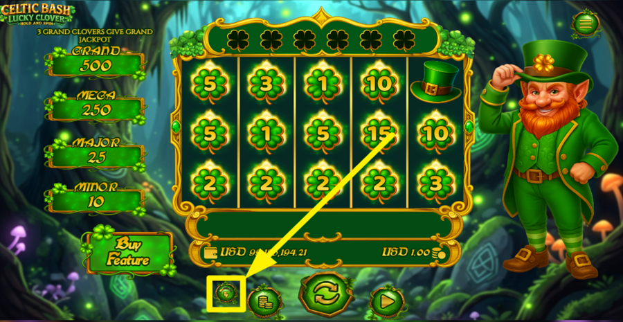 Celtic Bash Lucky Clover Hold And Spin Turbo