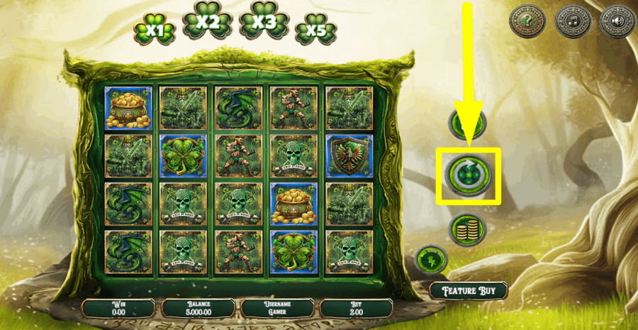 Celtic Bash Spin Button
