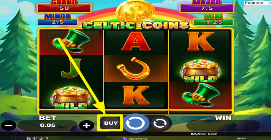 Celtic Coins Hold And Hit 3x3 Buy Bonus