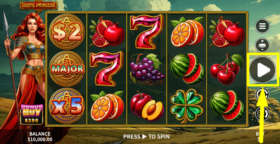 Celtic Princess Play Button