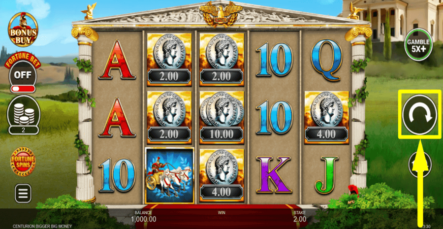 Centurion Bigger Big Money Spin Button