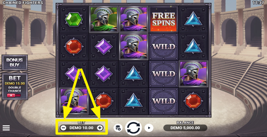 Chained Fighters Adjust Bet