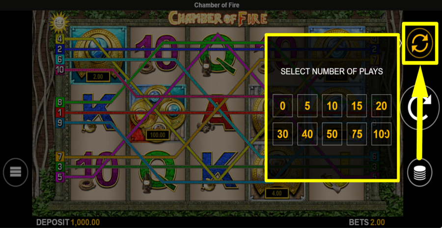 Chamber Of Fire Autoplay Feature