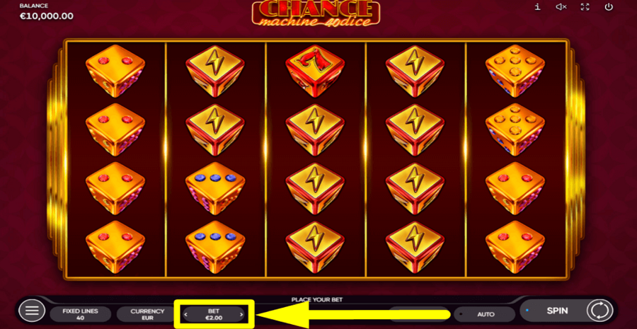 Chance Machine 40 Dice Bet Value