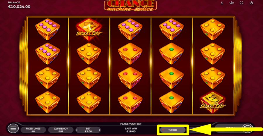 Chance Machine 40 Dice Turbo Feature