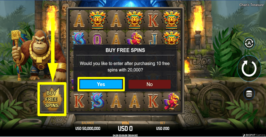 Chans Treasure Buy Feature