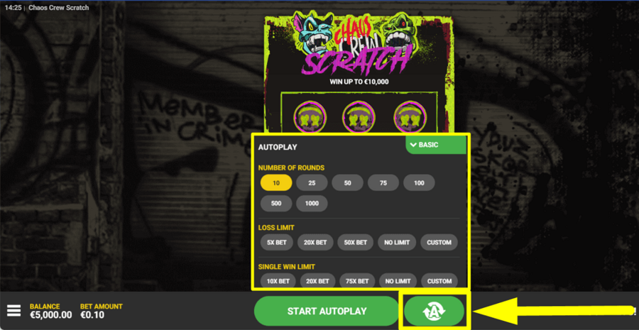 Chaos Crew Scratch Autoplay Feature