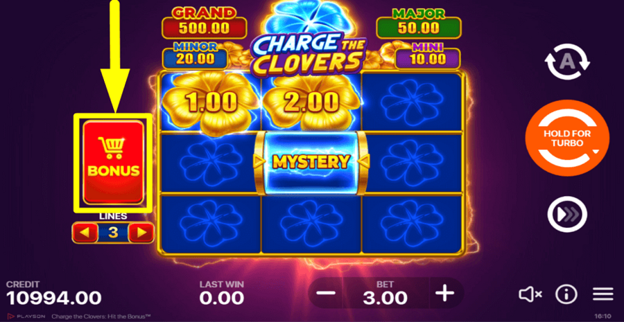 Charge The Clovers Hit The Bonus Buy Feature