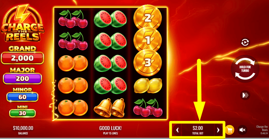 Charge The Reels Bet Value