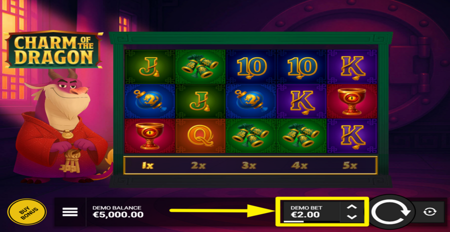 Charm Of The Dragon Adjust Bet