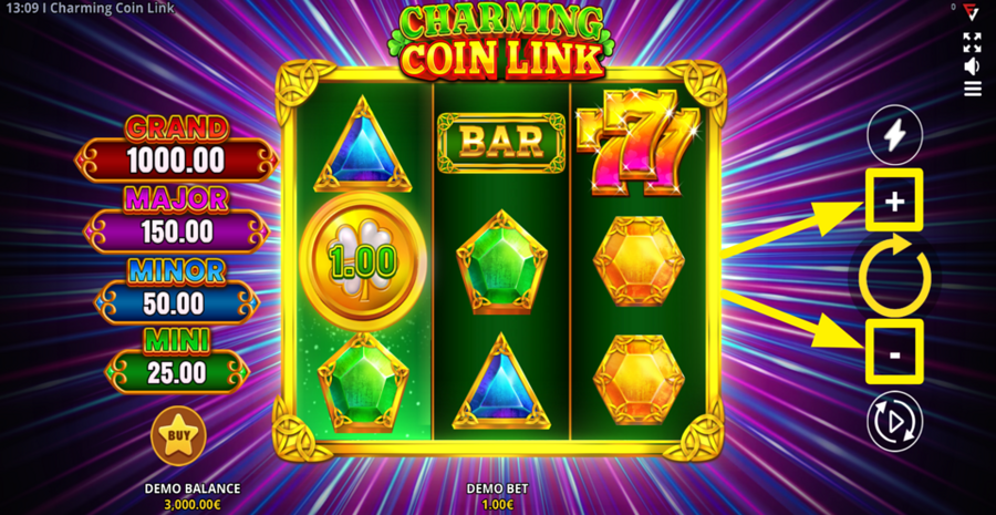 Charming Coin Link Adjust Bet